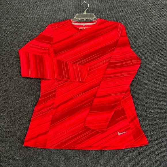 Nike Tops - NIKE Golf Tour Performance Dri-Fit‎ Women's Shirt Medium Long Sleeve Red